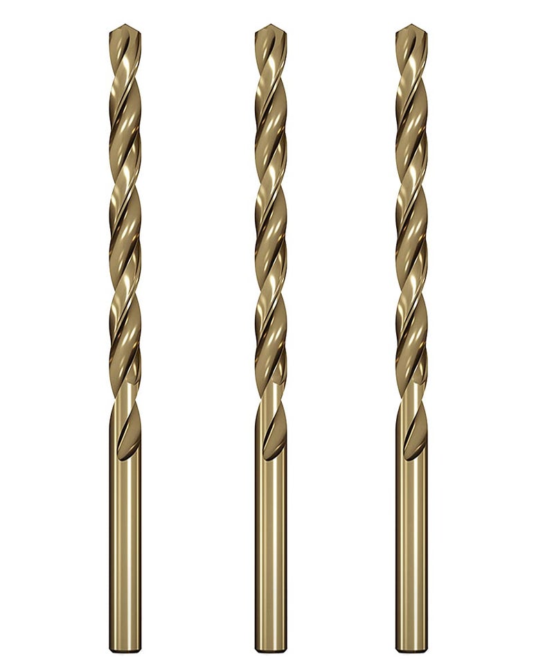 MAX-CRAFT Hss Cobalt Drill Bit Set 1/4 in. x 6 in. Aircraft Extension Extra Long Deep Hole Drilling-3Pcs - Image 1